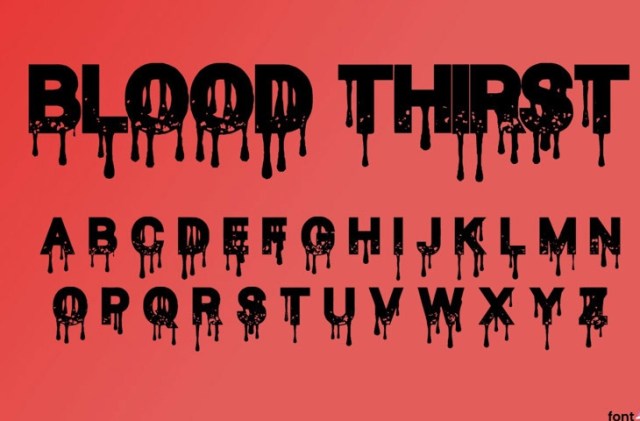 Free halloween fonts - Blood Thirst Font